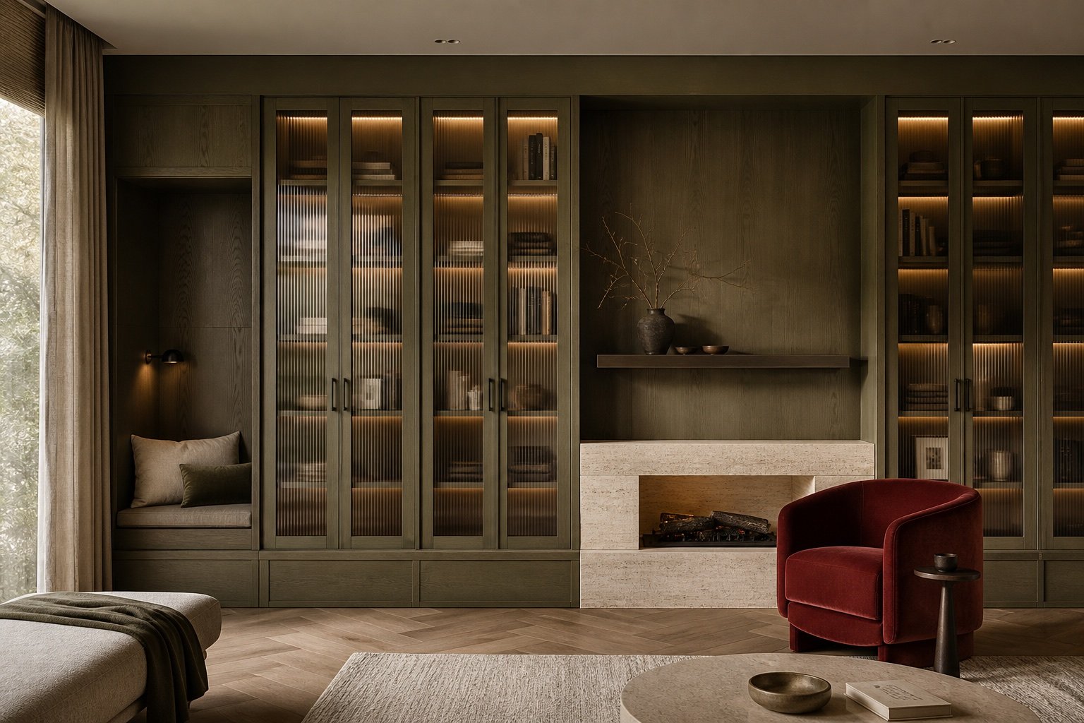 Bibliothèque et mobilier intégré sur mesure